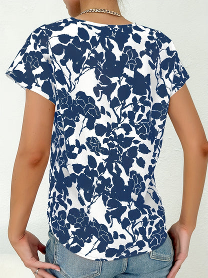 Ariel - Floral Print Summer Top for Damen