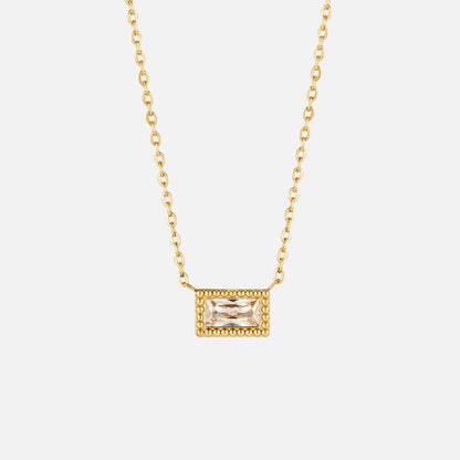 Baguette Birthstone Halskette