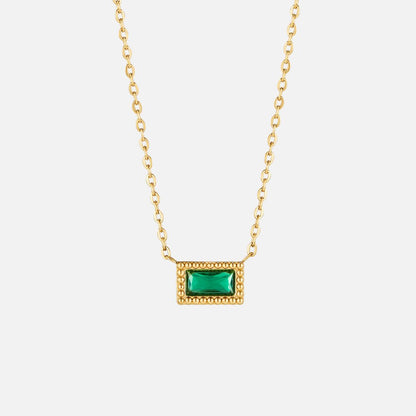 Baguette Birthstone Halskette