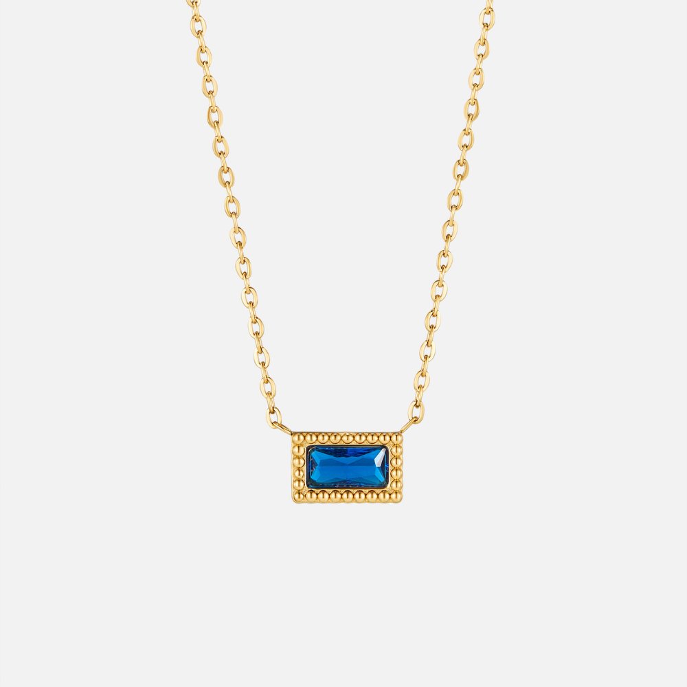 Baguette Birthstone Halskette