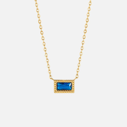 Baguette Birthstone Halskette