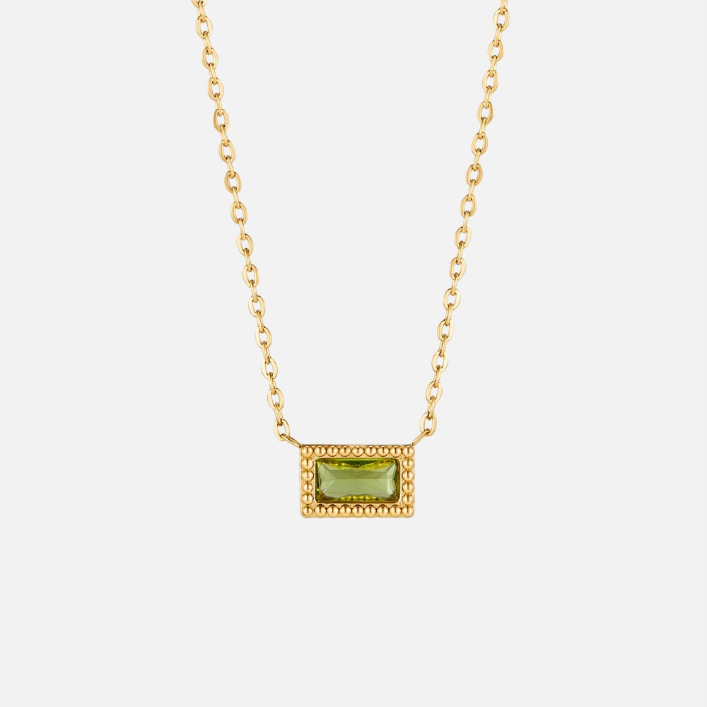 Baguette Birthstone Halskette