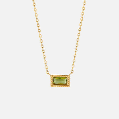 Baguette Birthstone Halskette