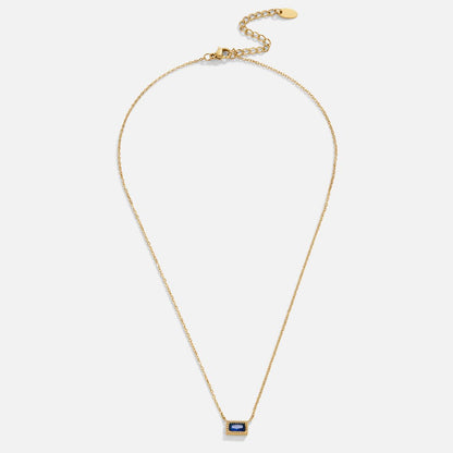 Baguette Birthstone Halskette