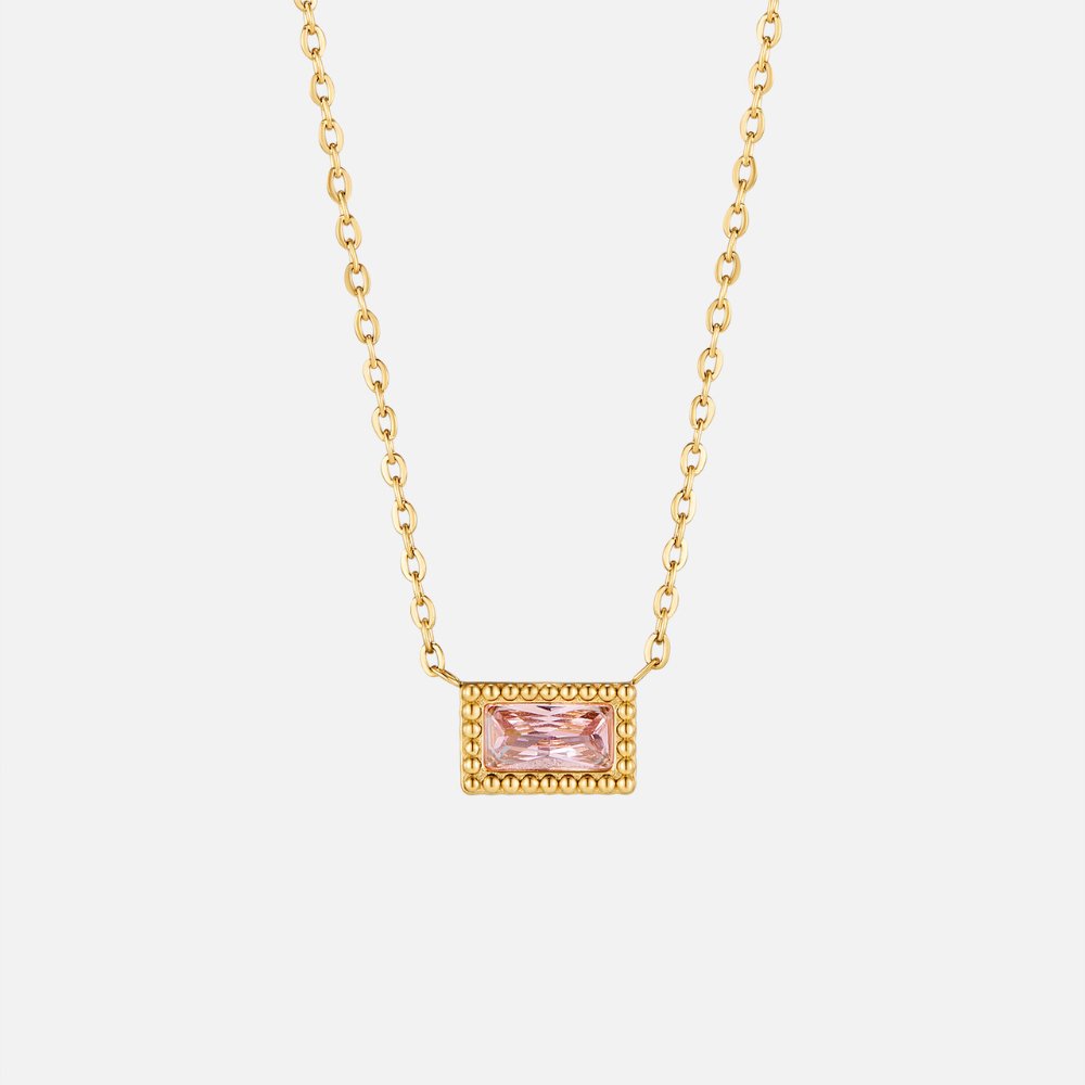 Baguette Birthstone Halskette
