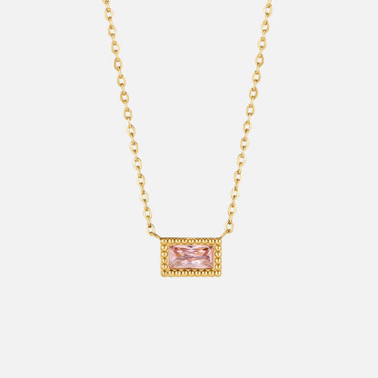 Baguette Birthstone Halskette