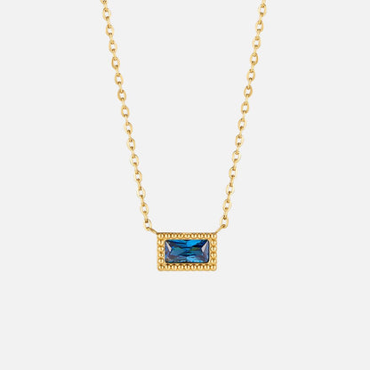 Baguette Birthstone Halskette