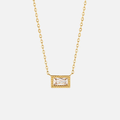 Baguette Birthstone Halskette