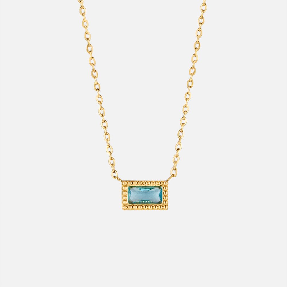 Baguette Birthstone Halskette