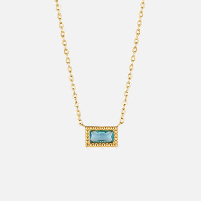 Baguette Birthstone Halskette