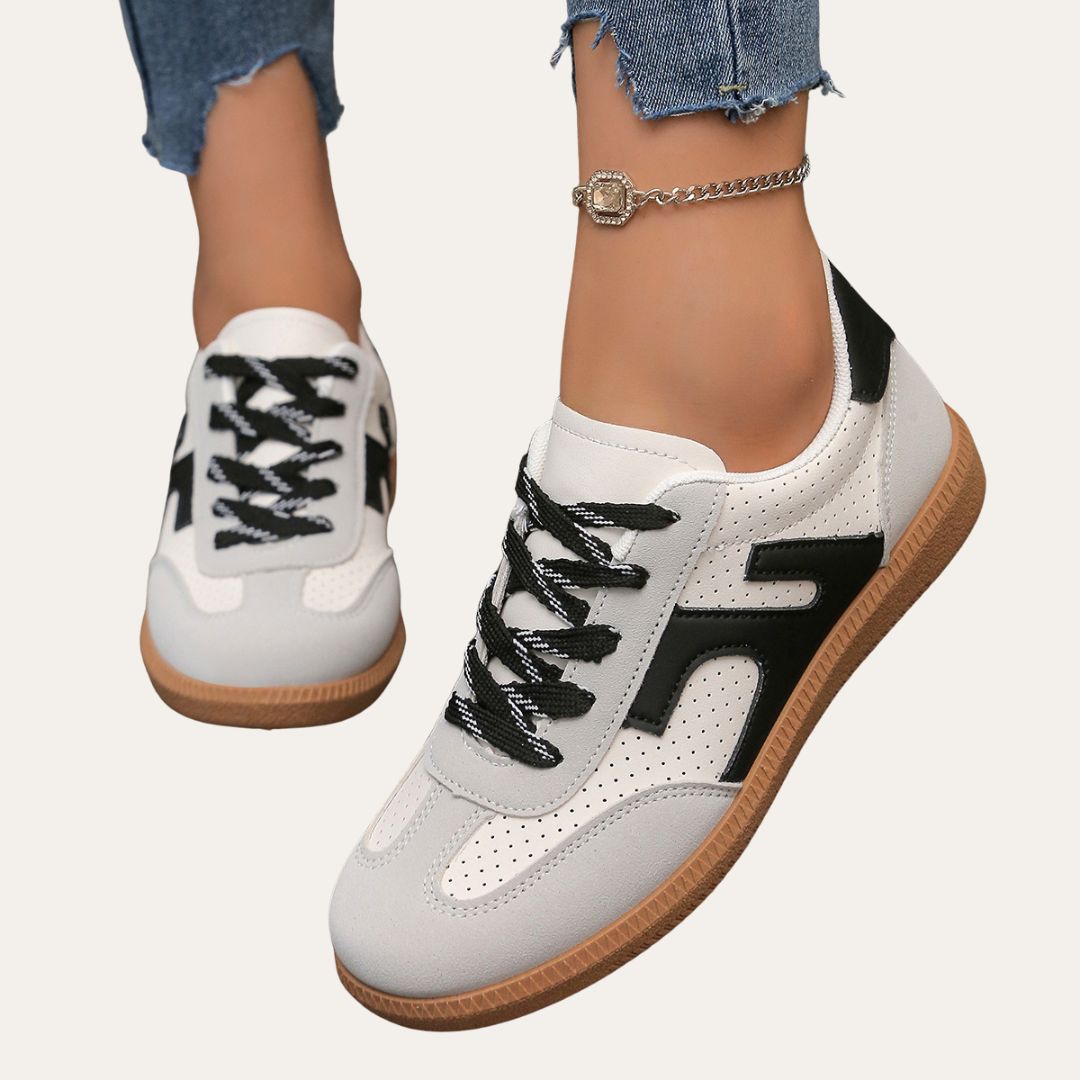 Katherine | Comfortable Stylish Faux Leather Sneaker for Damen
