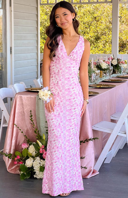Piper | Elegant Sleeveless Wedding Kleid with Floral Design for Damen