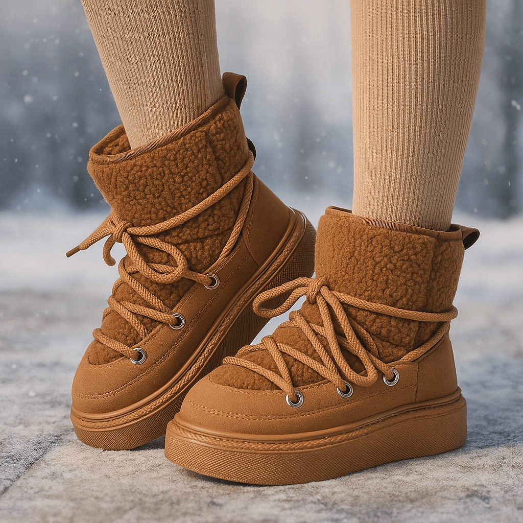 Winter Ankle Stiefel - Lace-Up - Comfort - Safety - Non-Slip