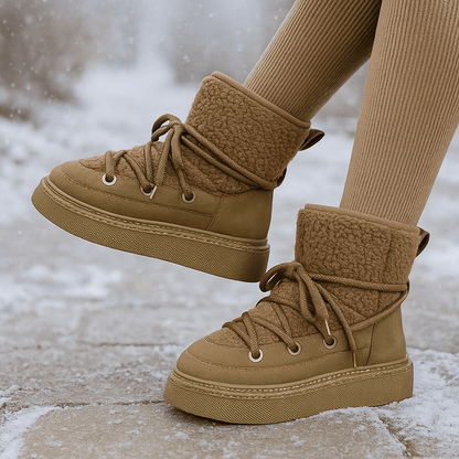 Winter Ankle Stiefel - Lace-Up - Comfort - Safety - Non-Slip