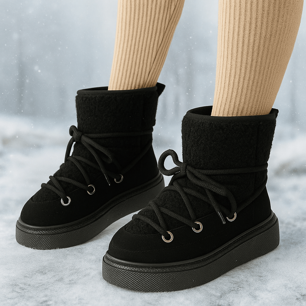 Winter Ankle Stiefel - Lace-Up - Comfort - Safety - Non-Slip