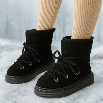 Winter Ankle Stiefel - Lace-Up - Comfort - Safety - Non-Slip