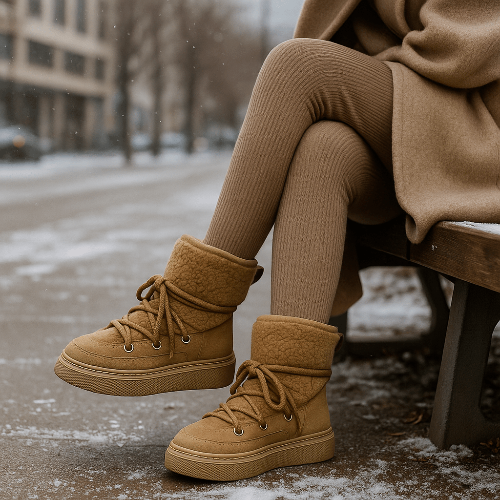 Winter Ankle Stiefel - Lace-Up - Comfort - Safety - Non-Slip