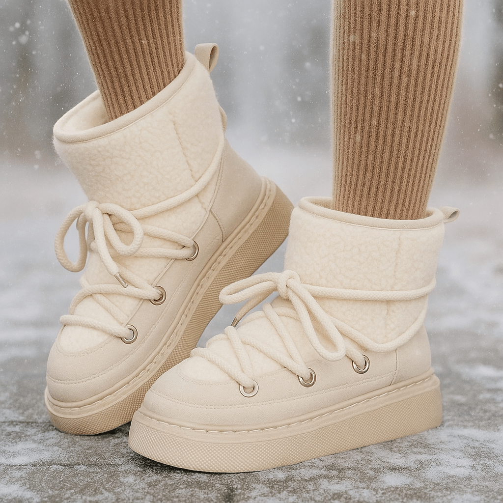 Winter Ankle Stiefel - Lace-Up - Comfort - Safety - Non-Slip
