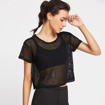 Damen’s Breathable Mesh Sports Top – Lightweight Quick-Dry Activewear