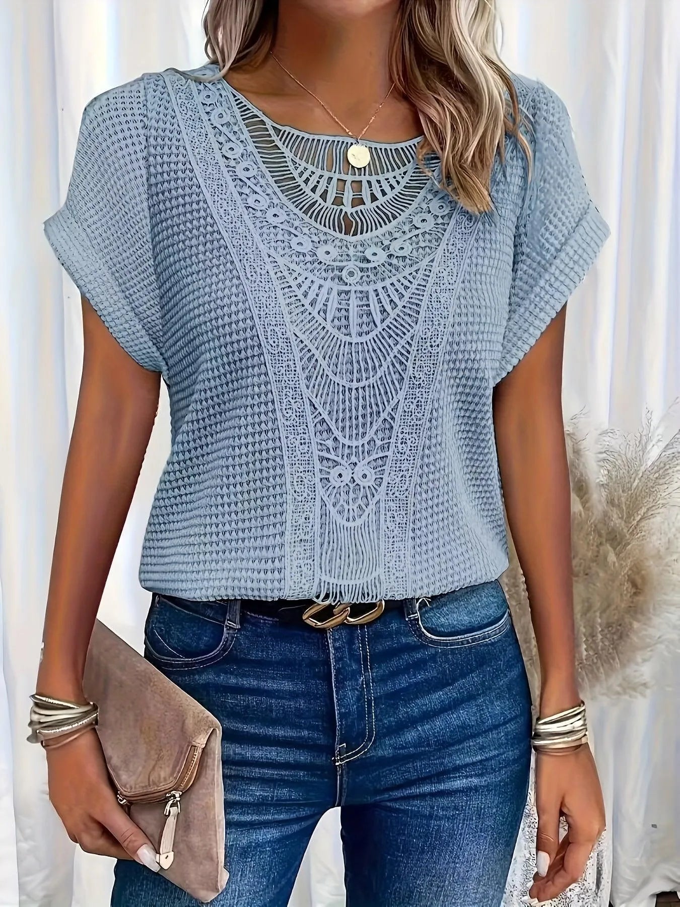 Caitlyn Lace Top – Breathable All-Season Lace Damen’s Top