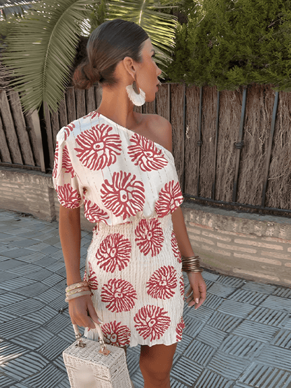 Melinda | Elegant Summer Mini Kleid with Bold Prints