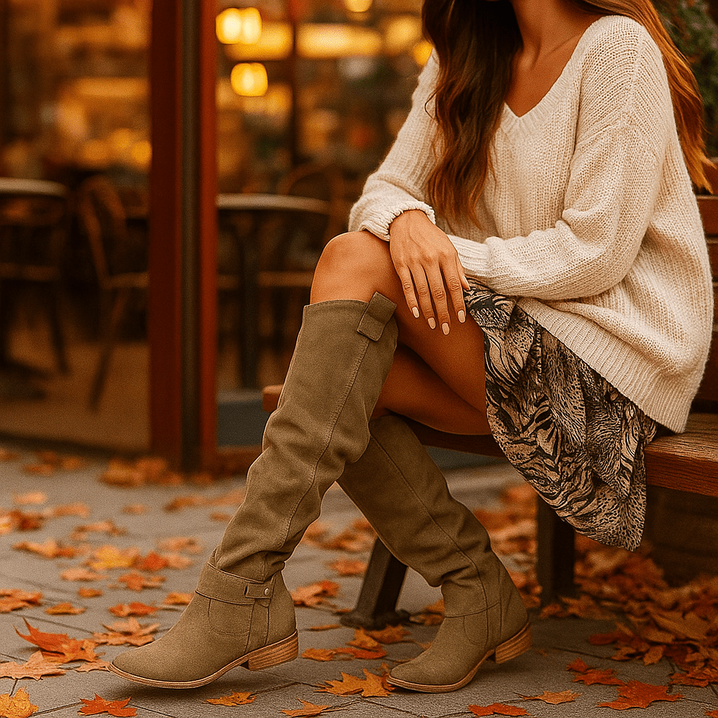 Warm Suede Ankle Stiefel - Comfortable - Damen Winter Footwear