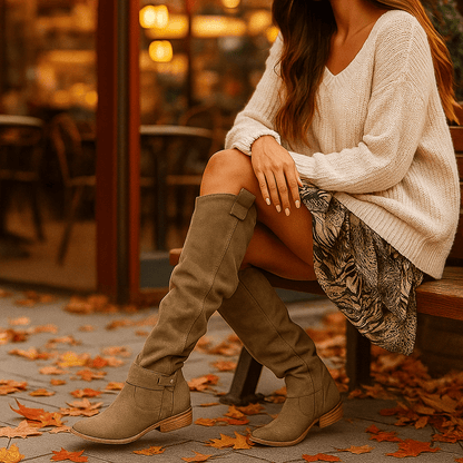 Warm Suede Ankle Stiefel - Comfortable - Damen Winter Footwear