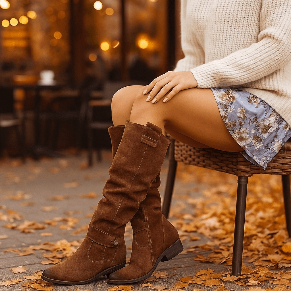 Warm Suede Ankle Stiefel - Comfortable - Damen Winter Footwear