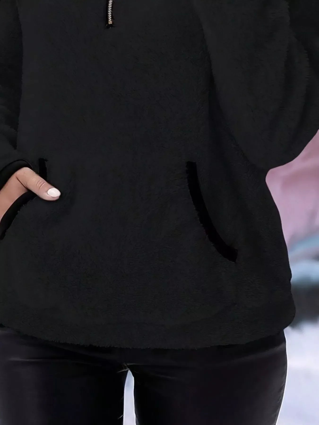 Helen | Damen Half-Zip Fleece Pullover Teddy Jumper