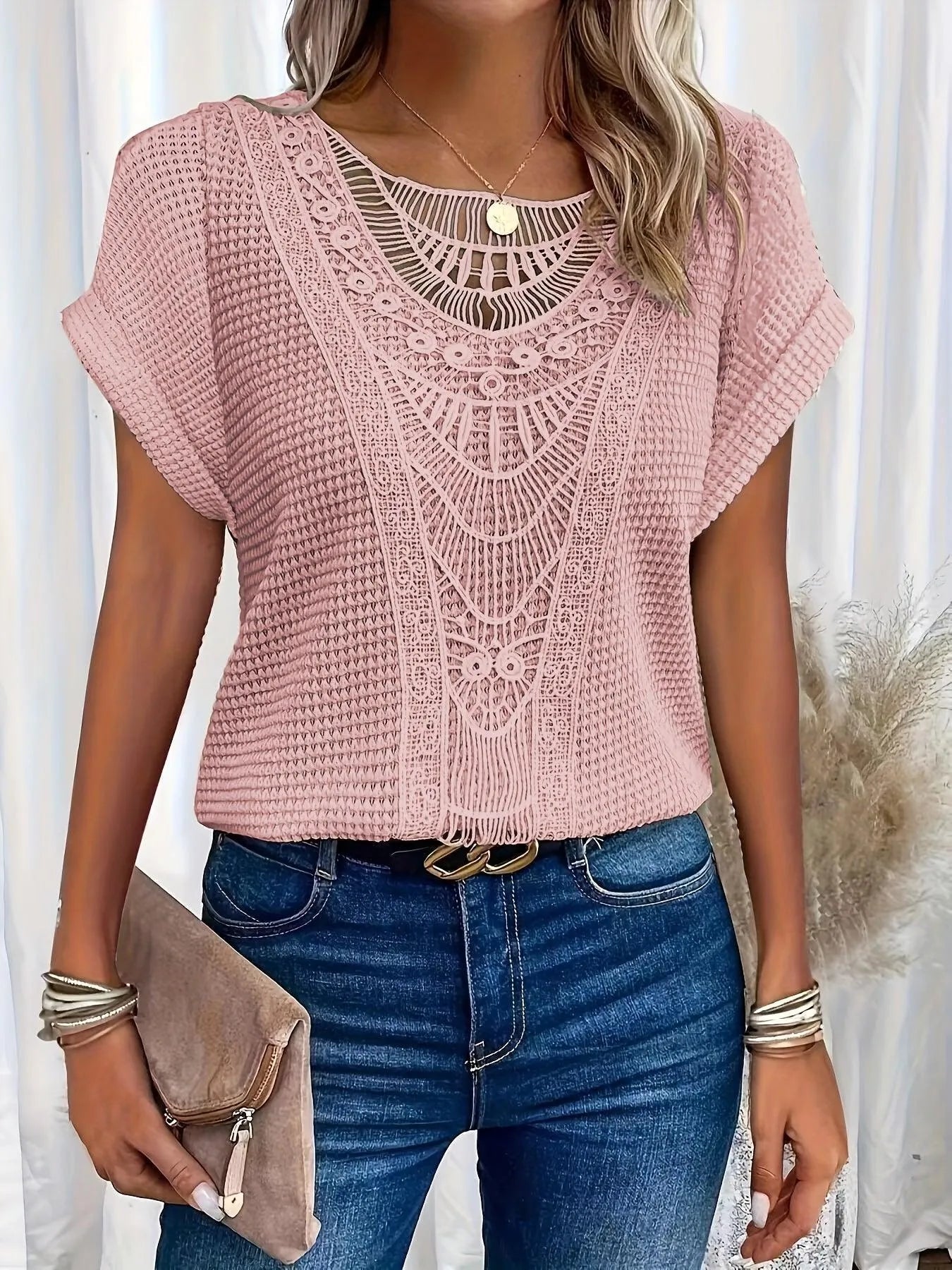 Caitlyn Lace Top – Breathable All-Season Lace Damen’s Top