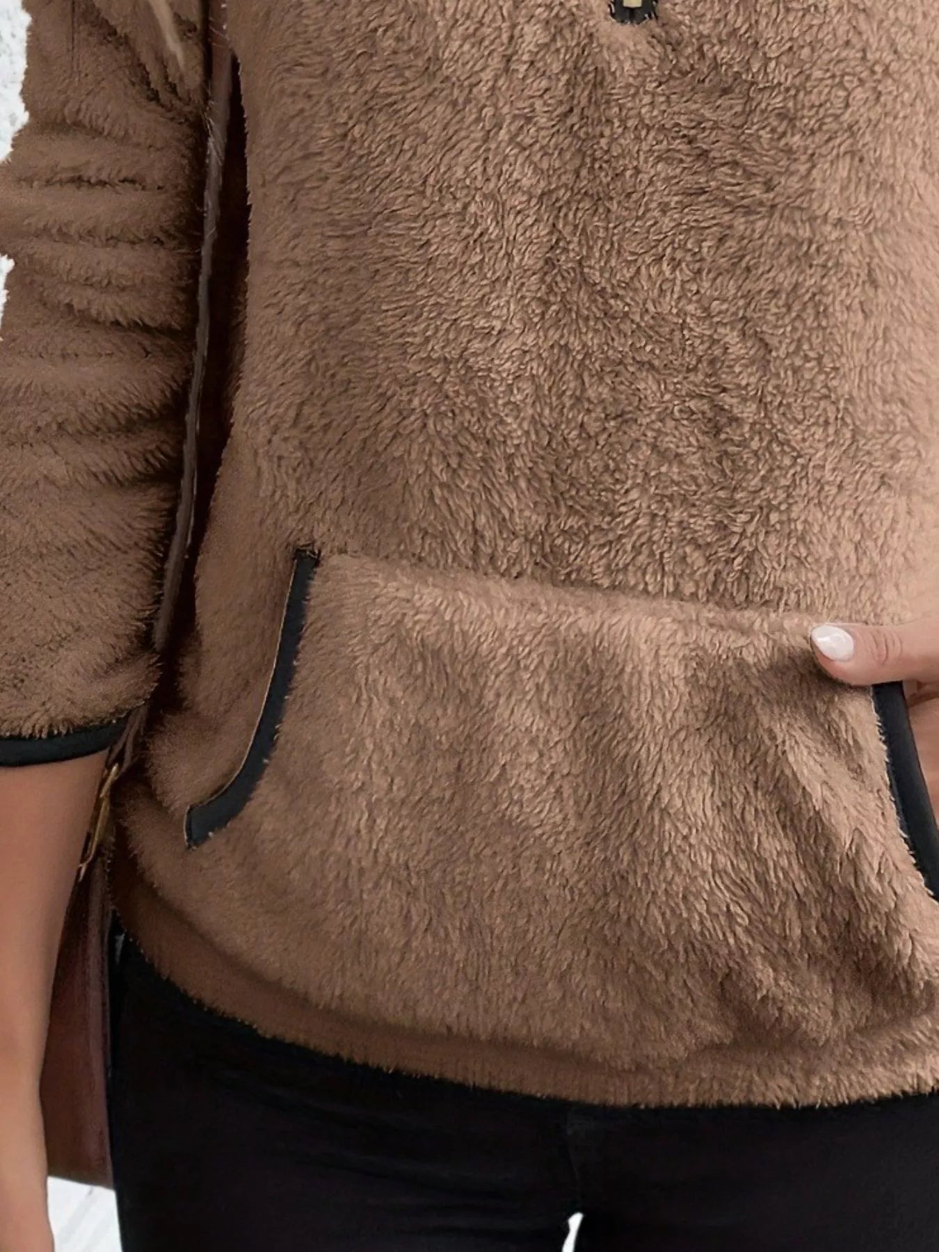 Helen | Damen Half-Zip Fleece Pullover Teddy Jumper