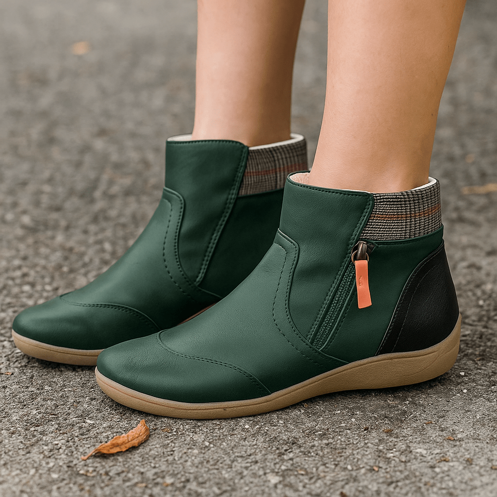 Damen Orthopädische Ankle Stiefel - Waterproof Leather - Anatomical Support