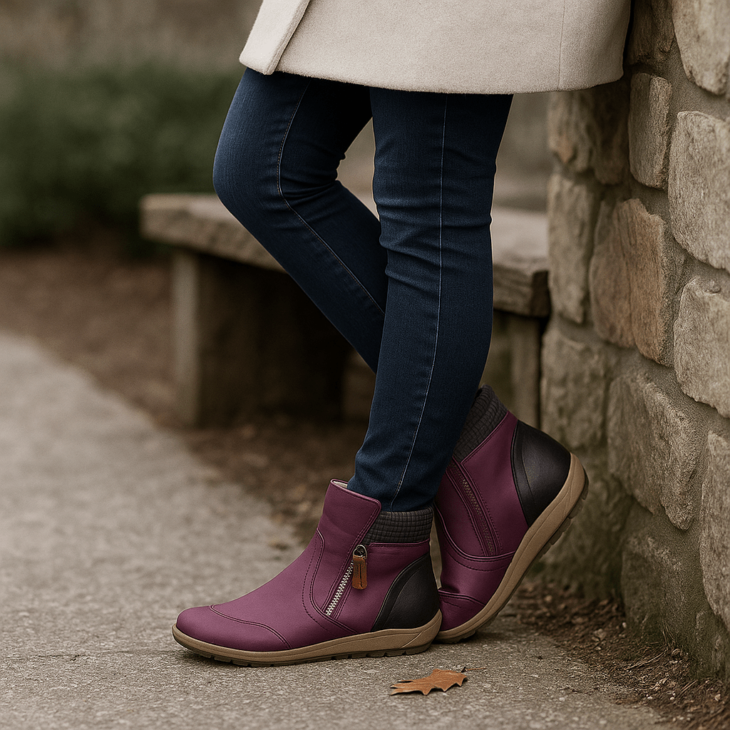 Damen Orthopädische Ankle Stiefel - Waterproof Leather - Anatomical Support
