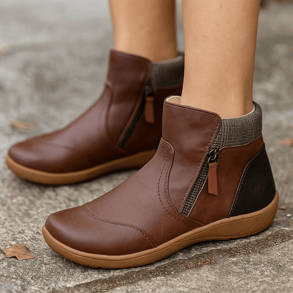 Damen Orthopädische Ankle Stiefel - Waterproof Leather - Anatomical Support