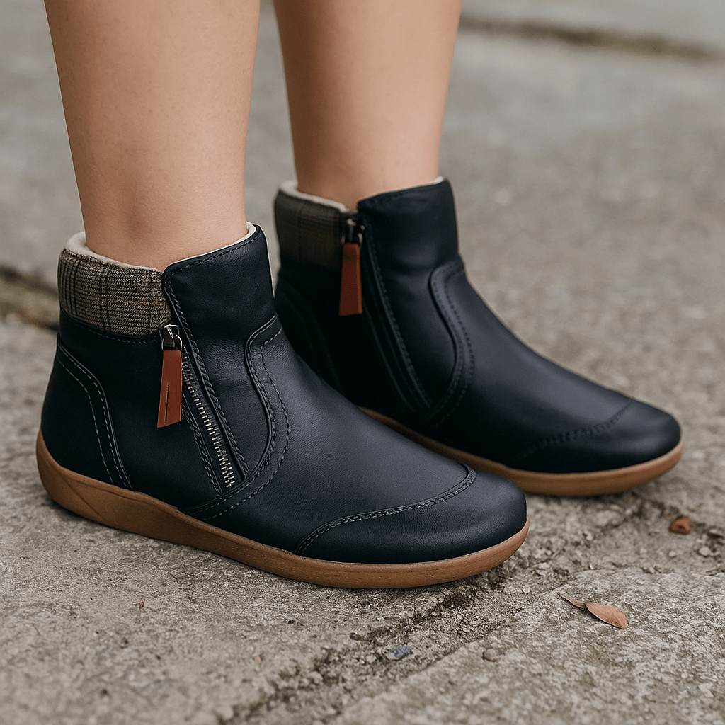 Damen Orthopädische Ankle Stiefel - Waterproof Leather - Anatomical Support