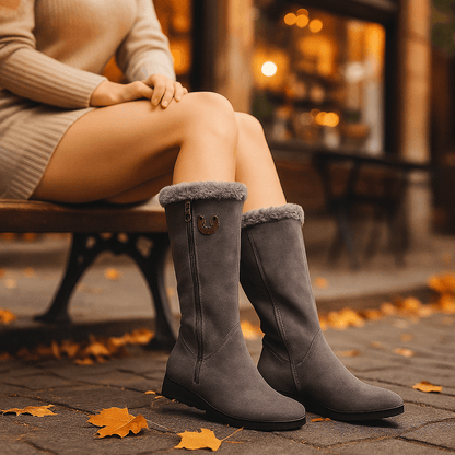 Tina - Stylish Chunky Winter Ankle Stiefel - Damen Fashion