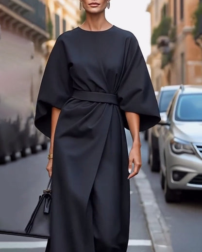 Celestine | Elegant Kleid with Lantern Sleeves and Belt