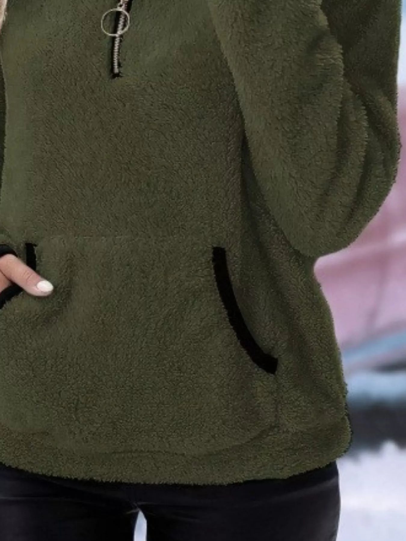 Helen | Damen Half-Zip Fleece Pullover Teddy Jumper