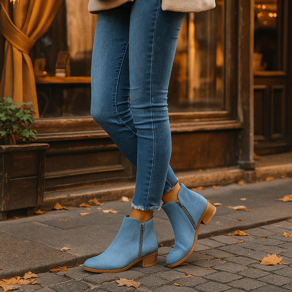 Ergonomic Damen Ankle Stiefel - Anatomical Insoles - Stylish - Comfort - Support