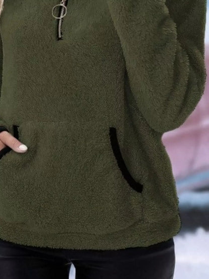 Helen | Damen Half-Zip Fleece Pullover Teddy Jumper