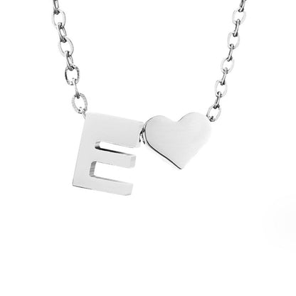 Forever Love & Letter Silver Halskette