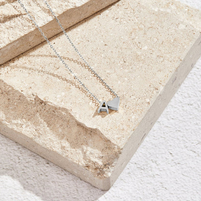 Forever Love & Letter Silver Halskette