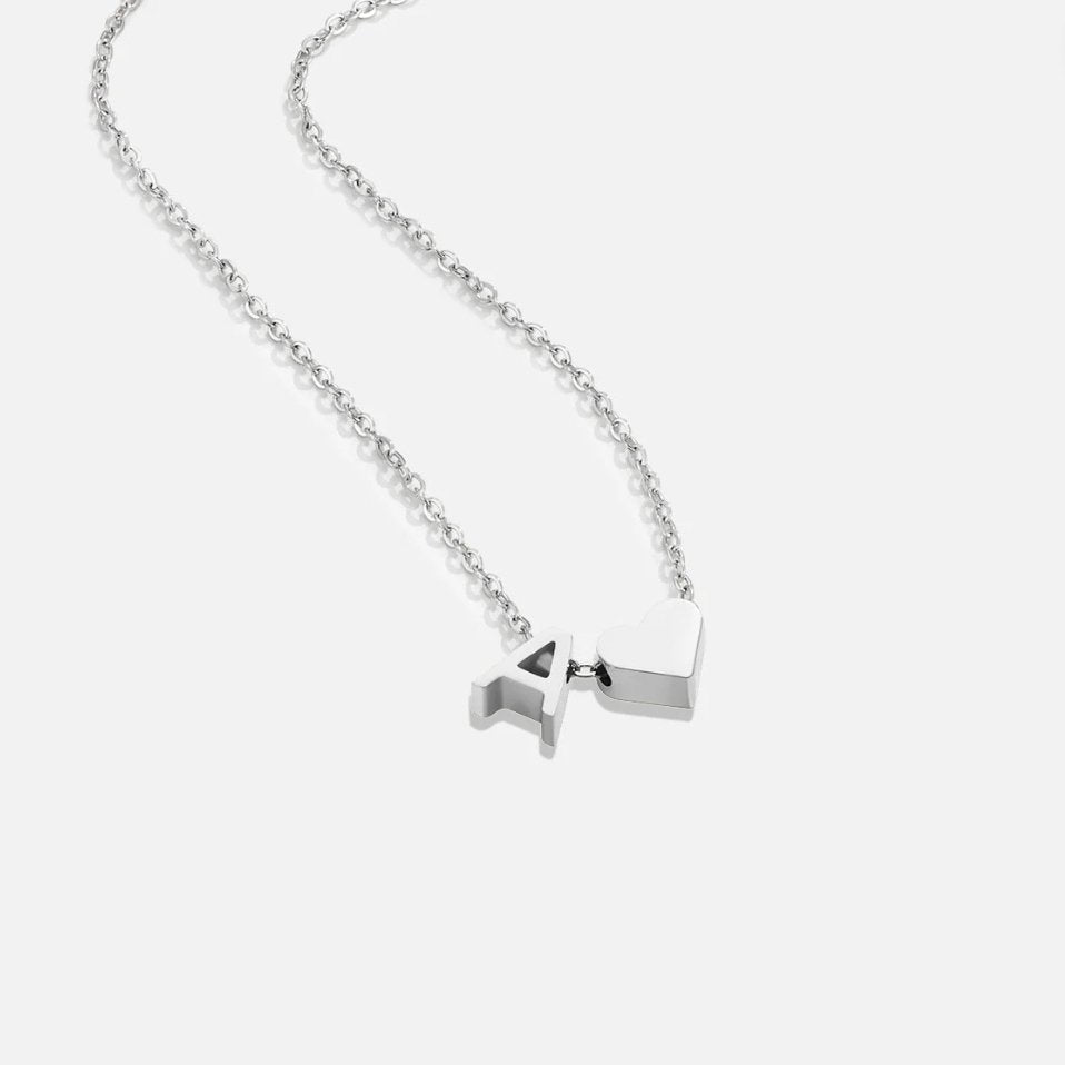Forever Love & Letter Silver Halskette