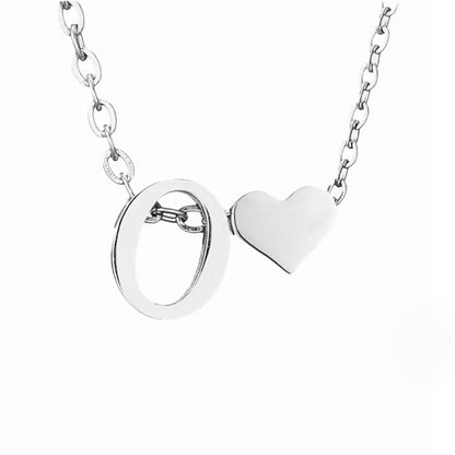 Forever Love & Letter Silver Halskette