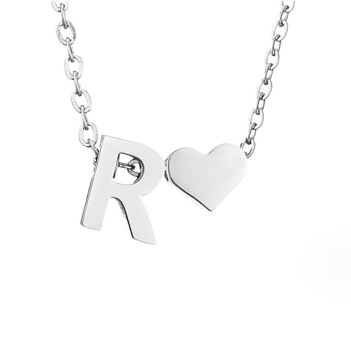 Forever Love & Letter Silver Halskette