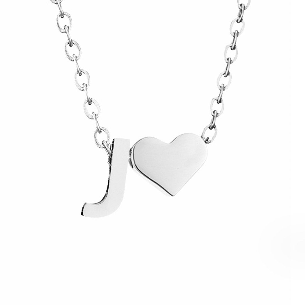 Forever Love & Letter Silver Halskette