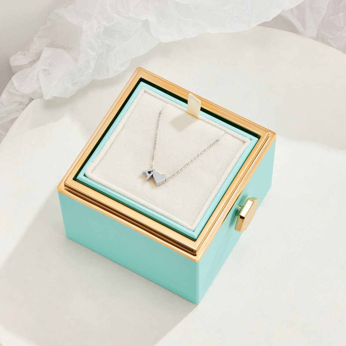 Forever Love & Letter Silver Halskette