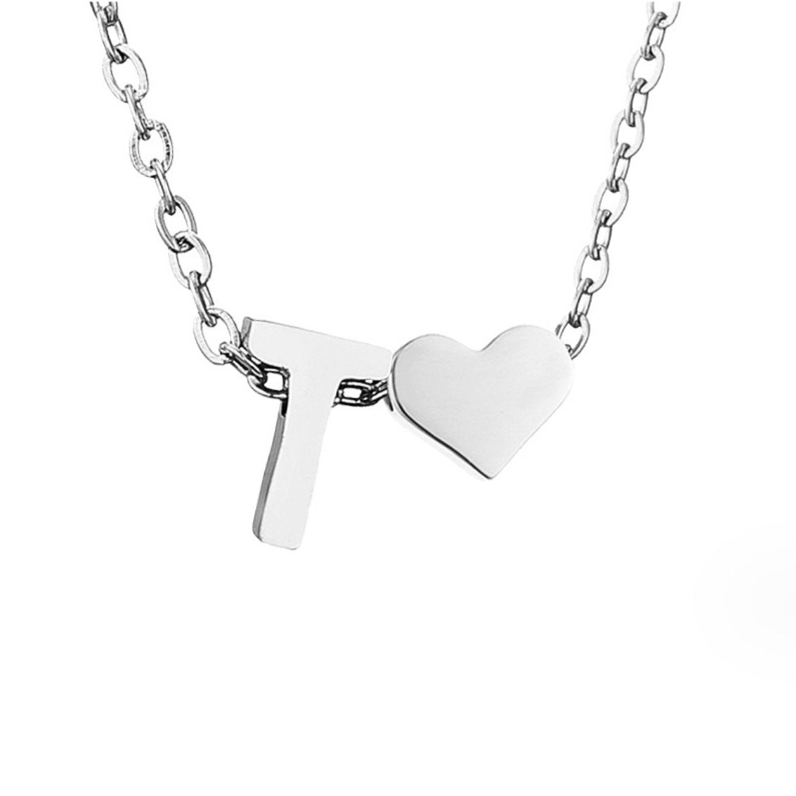 Forever Love & Letter Silver Halskette