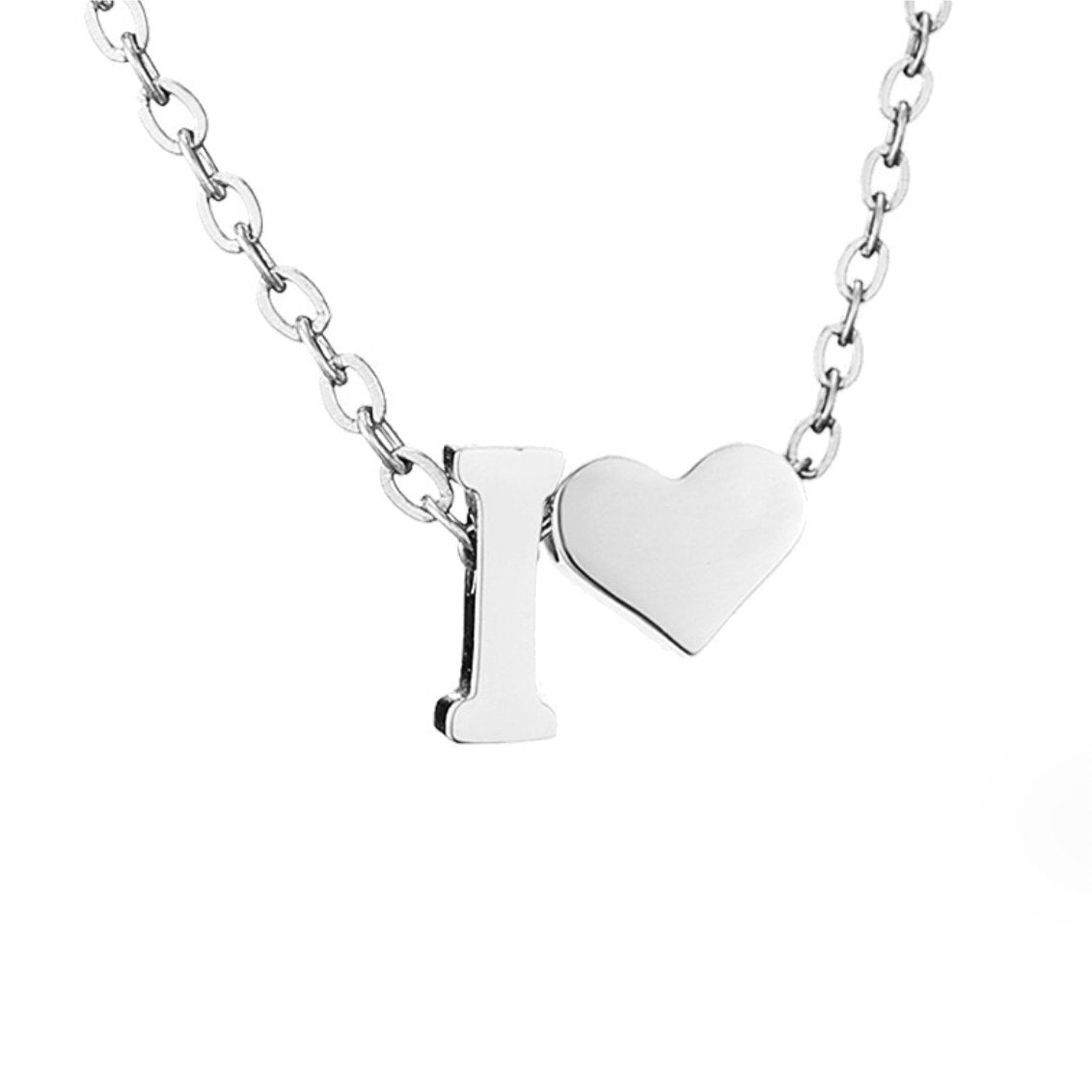 Forever Love & Letter Silver Halskette