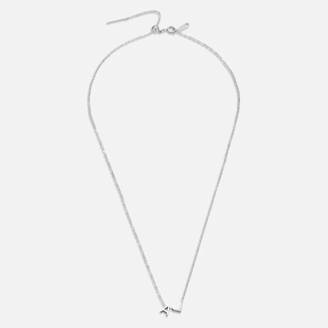 Forever Love & Letter Silver Halskette